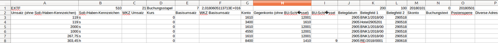 Exportdatei für den Steuerberater